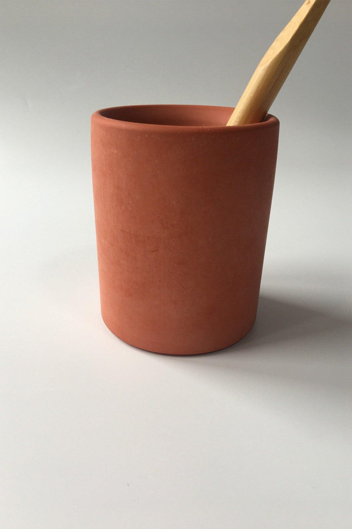 Concrete Toothbrush Holder Terracotta - Swordslife