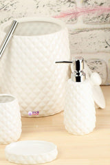 Cone Porcelain Bathroom Set 5 Pieces white