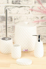 Cone Porcelain Bathroom Set 5 Pieces white