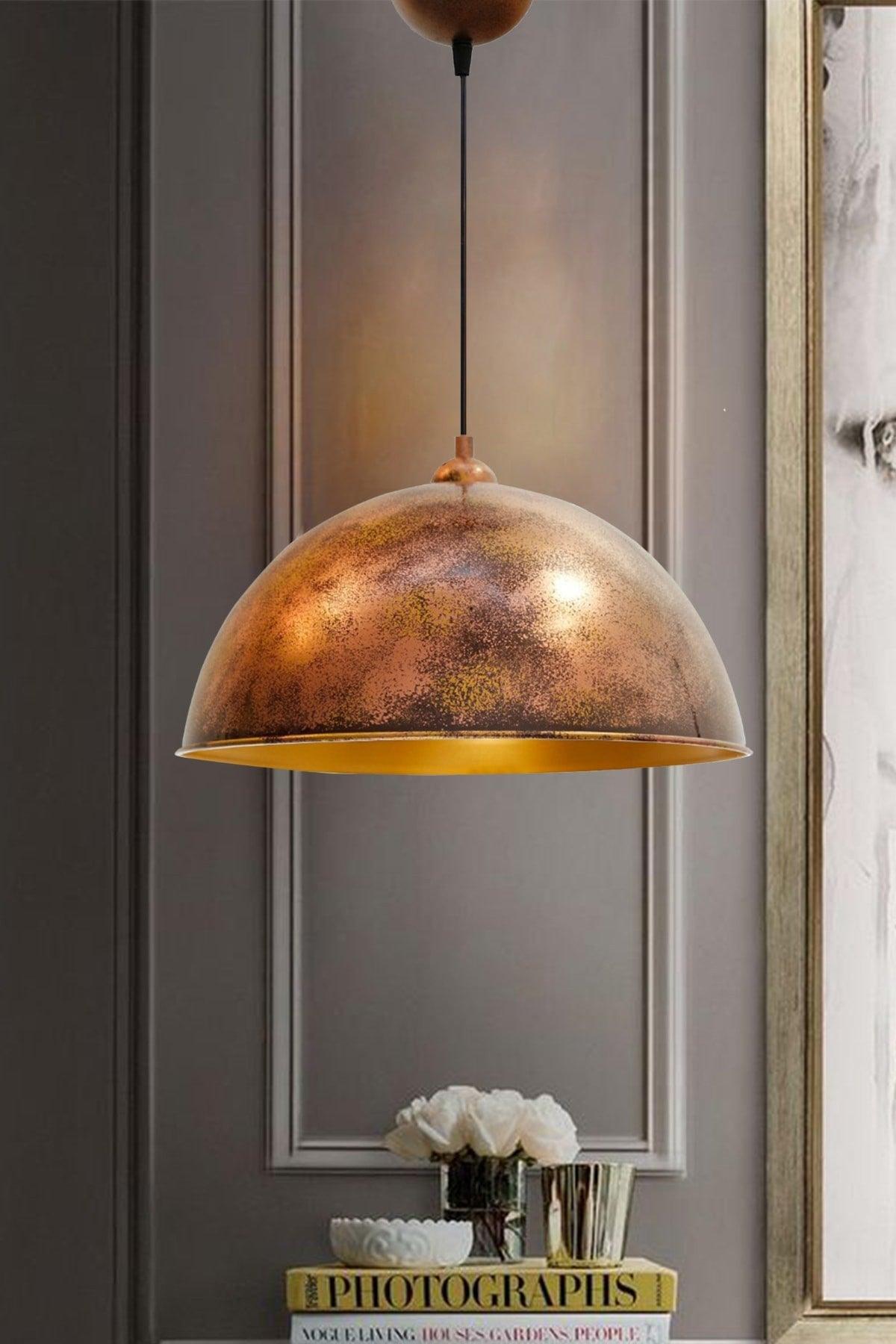 Copper Color Linate Chandelier With Pendant Lamp Retro Restaurant Dining Meeting Room Desktop Patisserie Bar - Swordslife