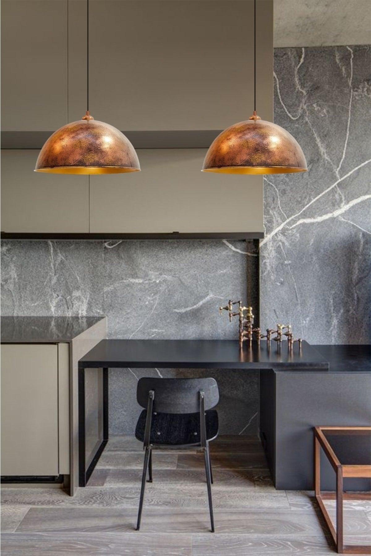 Copper Color Linate Chandelier With Pendant Lamp Retro Restaurant Dining Meeting Room Desktop Patisserie Bar - Swordslife
