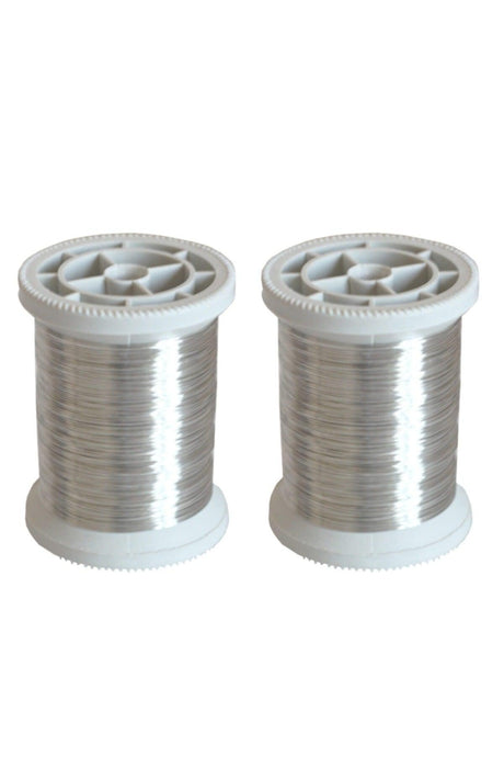 Copper Wire (2 Pieces) Nickel Color 100mt.