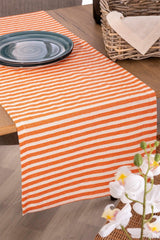 Coral Striped Linen Fabric 42x150 Cm Runner Table Cloth - Swordslife
