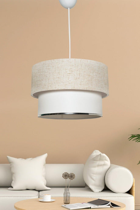 Corbeu Single Pendant Lamp Chandelier Cream-white Mdrn-45 - Swordslife