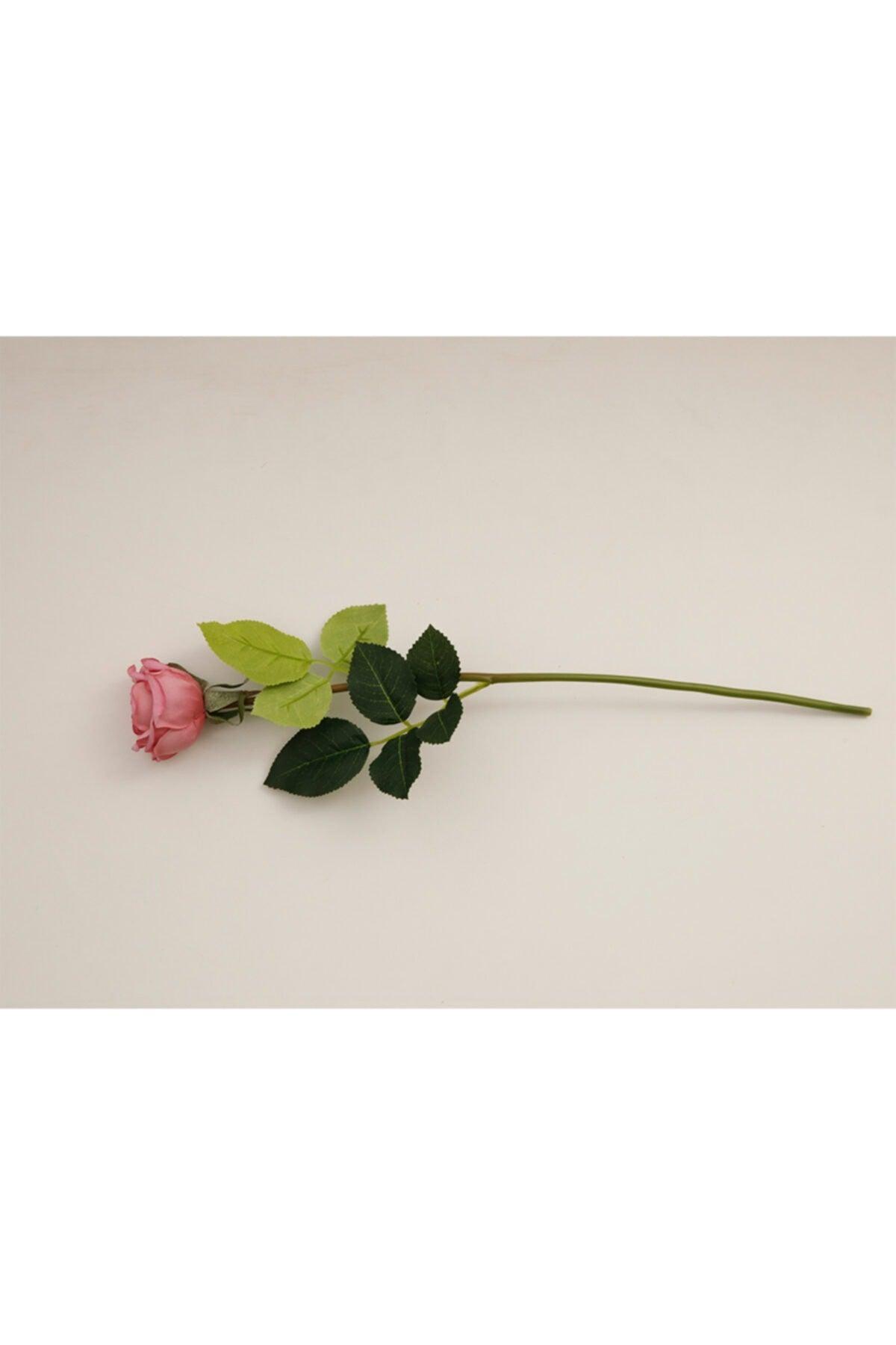 Corsage Fabric Single Branch Artificial Flower 44 Cm Dark Pink - Swordslife