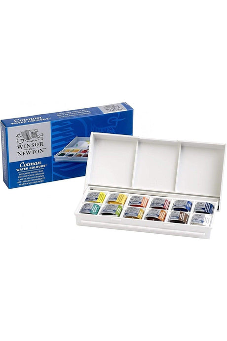 Cotman 12 Color Pocket Type Half Size Tablet Juicy