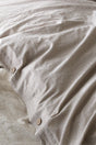 Cottage 100% Cotton Single Washed Yarn Dyed Striped Duvet Cover Set Brown - Swordslife