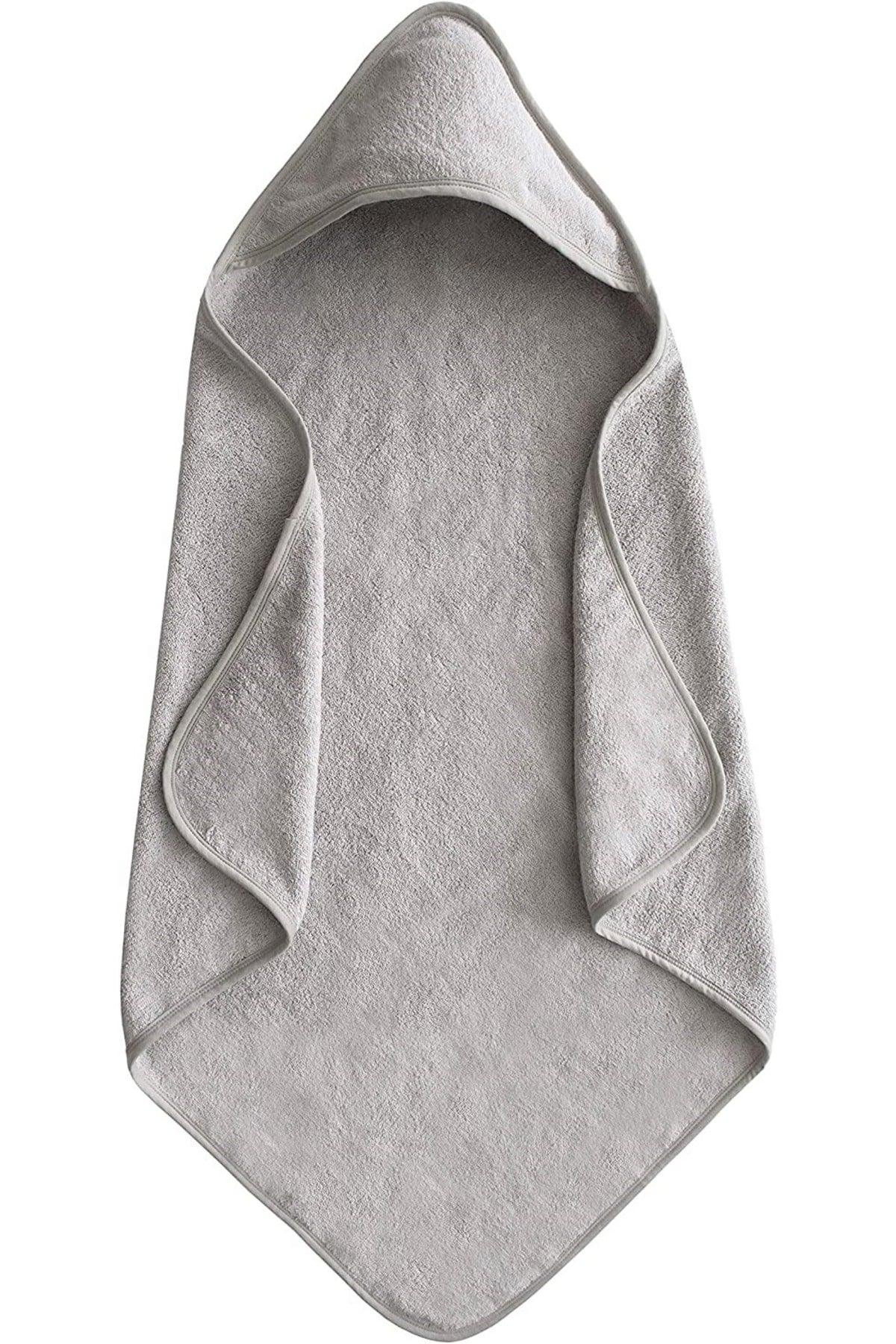 Cotton Baby-kids Hooded Towel Gray Swaddle