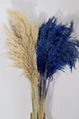 Cream-Blue Color Pampas 20 Pieces 120 Cm - Swordslife