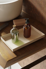 Cream Color Rectangle Skin Jewelry Makeup Kitchen Bathroom Organizer Organizer - Swordslife