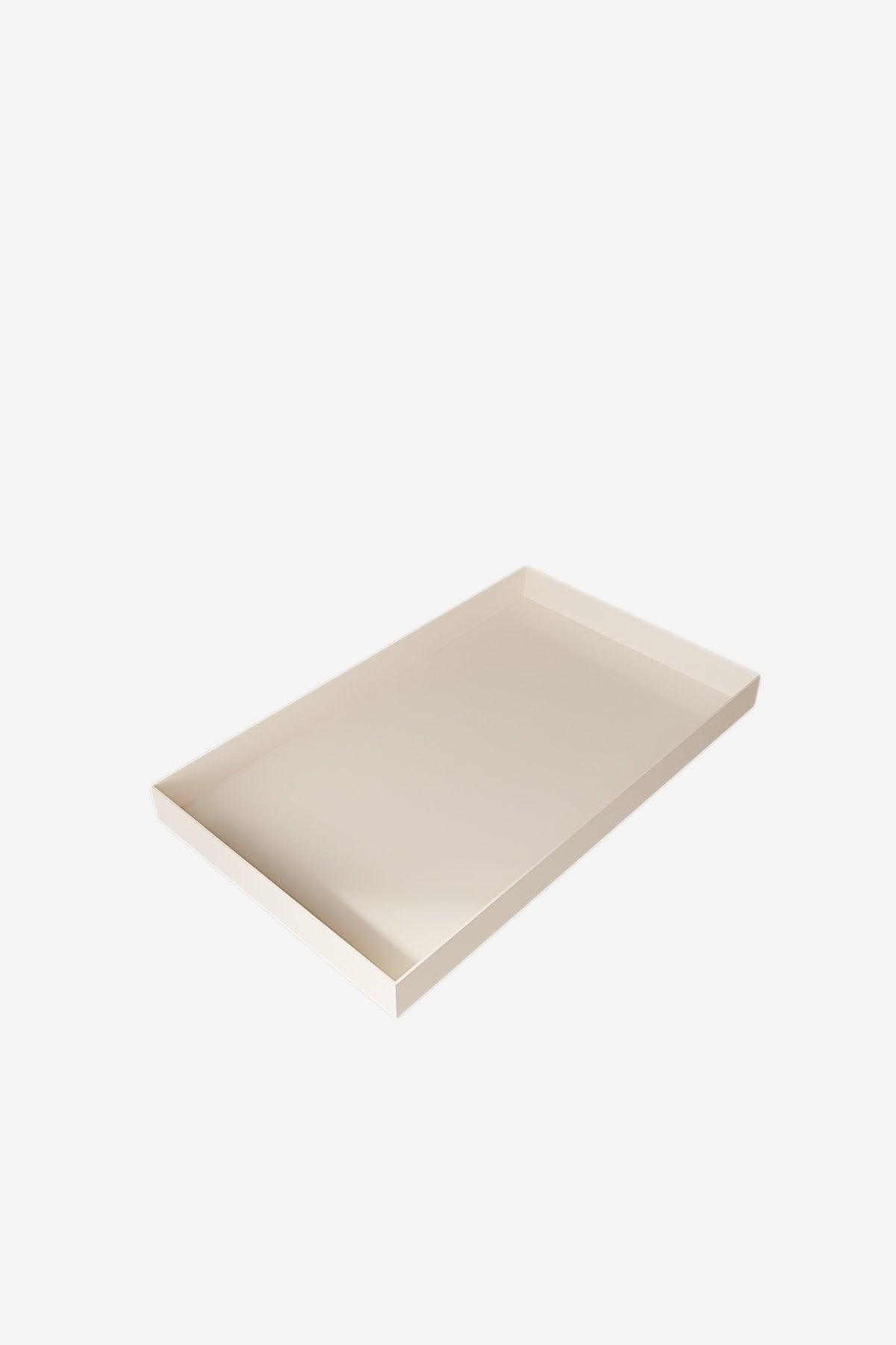 Cream Color Rectangle Skin Jewelry Makeup Kitchen Bathroom Organizer Organizer - Swordslife