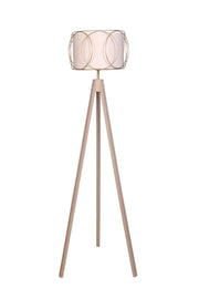 Cream Color Luxs Special Design Metal Body Fabric Headboard 100% Mdf Floor Floor Lamp - Swordslife