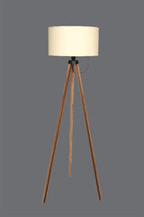 Cream Head Tumbled Leg Tripod Floor Lamp - Swordslife