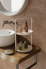 Cream Bi-Tier Round Organizer - Swordslife