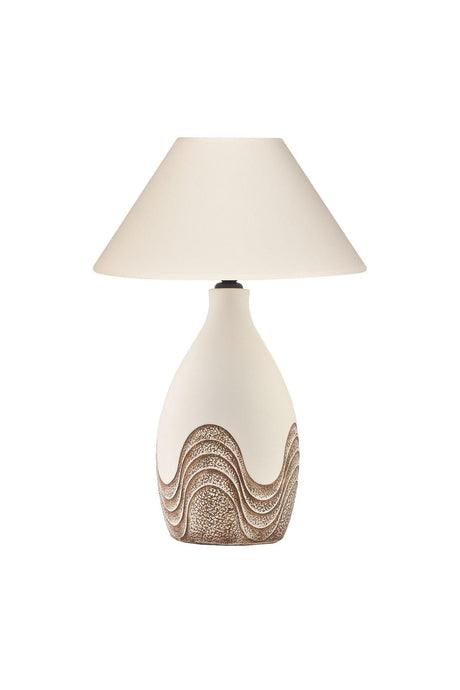 Cream Wavy Ceramic Lampshade - Swordslife