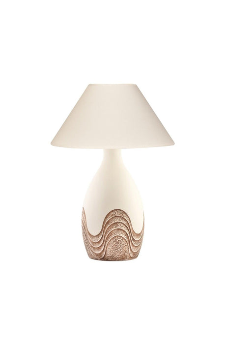 Cream Wavy Ceramic Lampshade - Swordslife