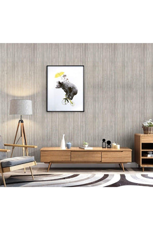 Cream Wood Paneling 3d Self Adhesive Wallpaper Wall Panel - Swordslife