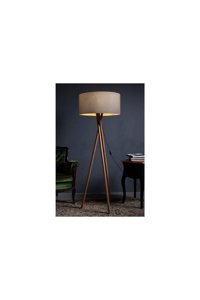 Croos Leg Tripod Wooden Floor Lamp - Swordslife