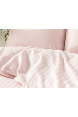 Crystal Silky Twill Double Duvet Cover Set 200x220 cm Pink - Swordslife