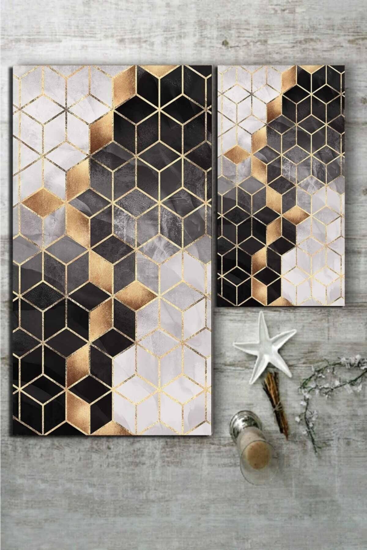 Cube Patterned Colorful Set of 2 (60x100/40x60) - Wlly122 - Swordslife