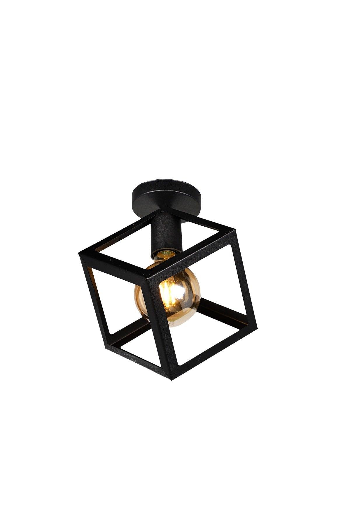 Cube Single Black Ceiling Mount Chandelier - Swordslife