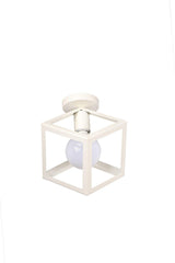 Cube Single White Ceiling Mount Chandelier - Swordslife