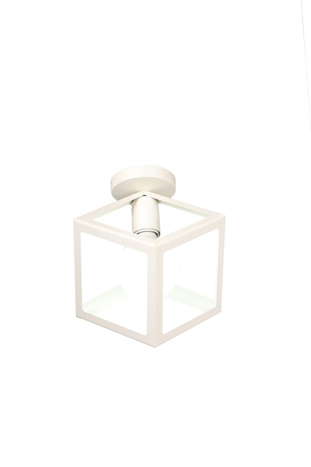 Cube Single White Ceiling Mount Chandelier - Swordslife