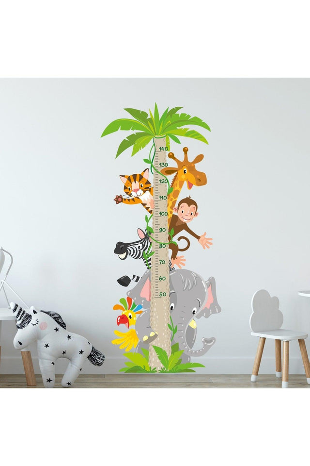 Cute Animals Themed Height Gauge Wall Sticker Set - Swordslife