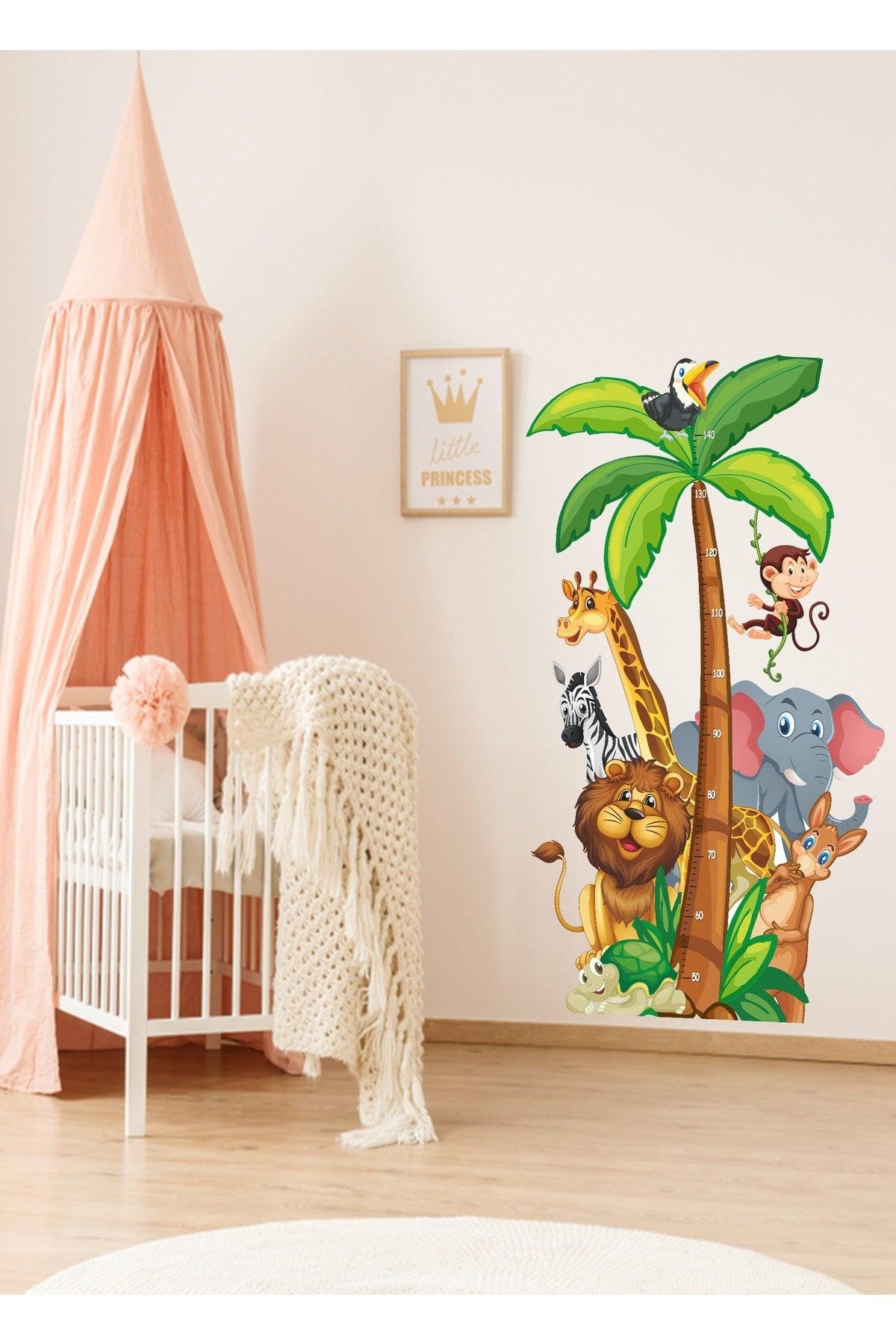 Cute Animals Themed Height Measure Kids Room Multi-Purpose Decorative Wall Sticker Set Wall Ornament - Swordslife