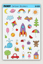 Cute Doodle Style Sticker Set - 32 Pieces