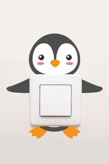 Cute Penguin Socket Sticker Kids Room Decor - Swordslife