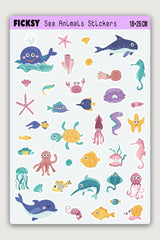 Cute Sea Creatures Sticker Set - 39