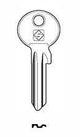 Cylinder key UPPER - SILCA: AB1X (Errebi: AU5DL) - Swordslife