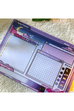 A5 daily planner notepad with tear-off top