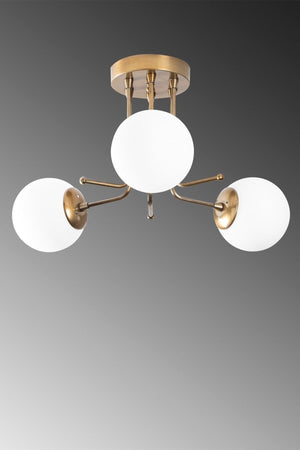 Daisy 3 Piece Special Design Modern Rustic Sport Globe Glass Chandelier - Swordslife