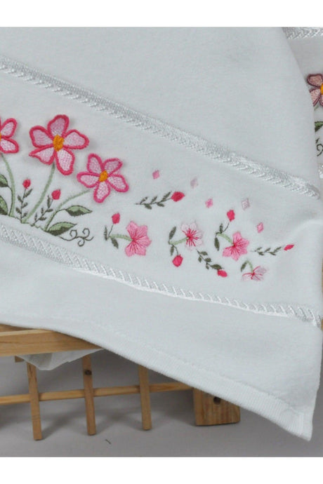 Daisy 6 Pcs Multicolored 3D Velvet Dowry Gift 50x90 Cotton Hand/Face Towel - Swordslife