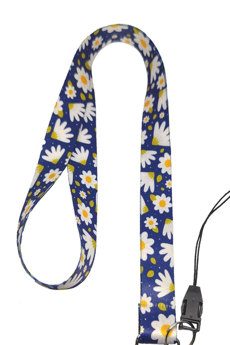 Daisy Pattern Neck Lanyard And Phone Strap