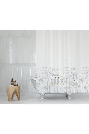 Daisy Patterned Shower Curtain