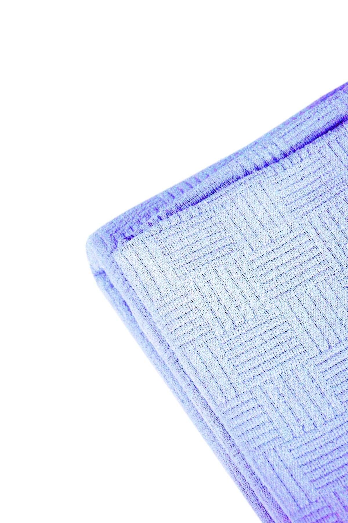 Checker Pattern Cotton Single Pique And Bedspread -blue - Swordslife