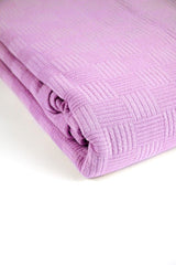 Checker Pattern Cotton Single Pique And Bedspread -pink - Swordslife