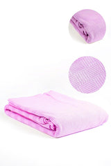 Checker Pattern Cotton Single Pique And Bedspread -pink - Swordslife