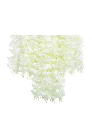 Hanging Artificial Flower Acacia White 80 Cm 12 Pieces Vineyard With 3 Dangling Branches - Swordslife