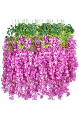 Suspended Artificial Flower Acacia Lilac 80 cm 12 Vineyards With 3 Dangling Branches - Swordslife