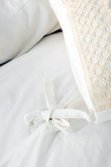 Lace Full Organic White 100% Cotton Double Duvet Cover Pillow Set - Swordslife