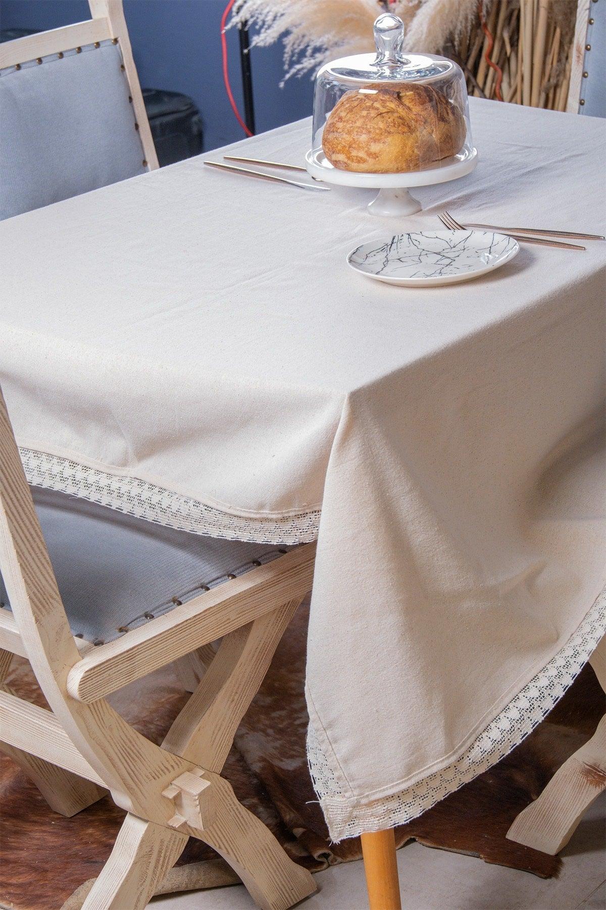 Lacy Organic Linen Tablecloth - Swordslife