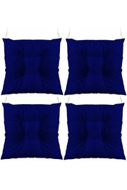 Navy Blue Combination Pofidik Square Chair Cushion
