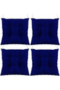 Navy Blue Combination Pofidik Square Chair Cushion