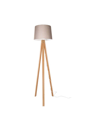 Deco Floor Lamp Bamboo Leg / Sand Beige Hat - Swordslife