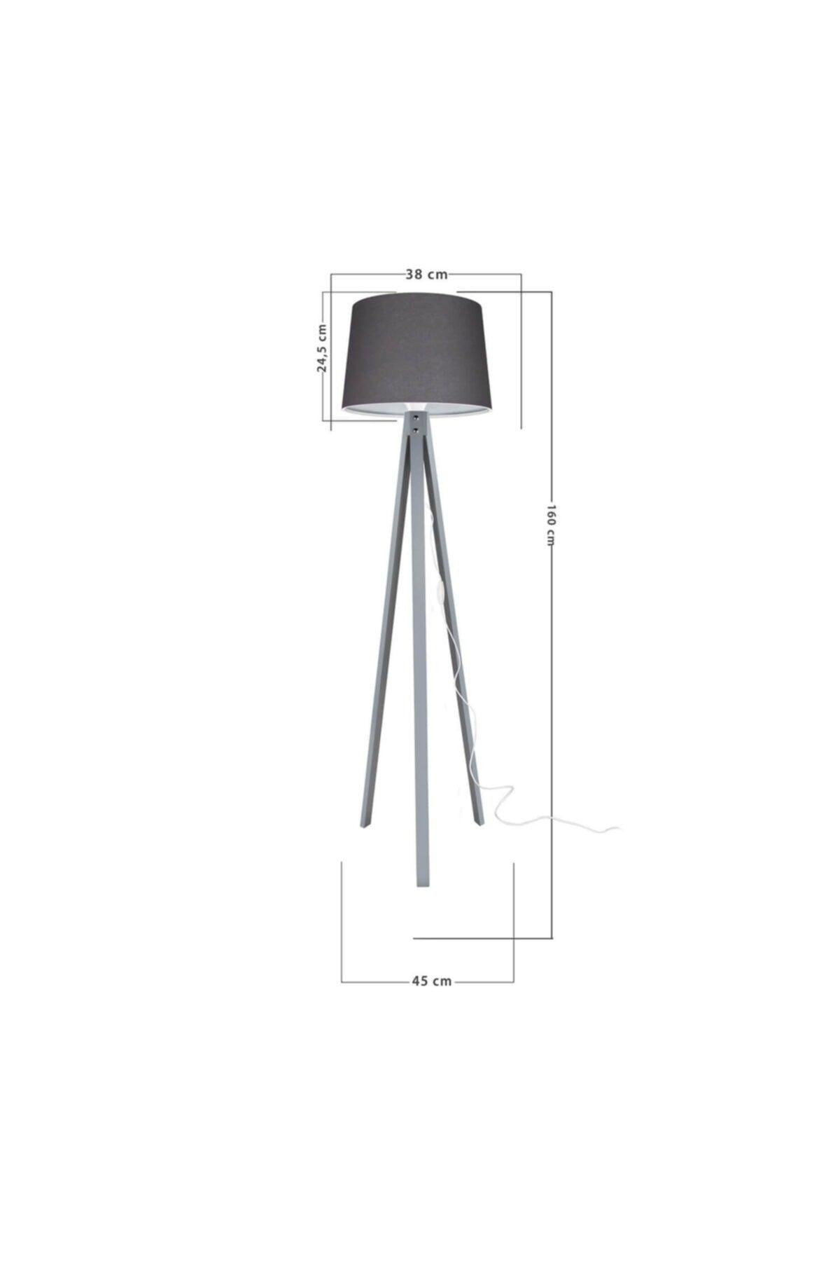 Deco Floor Lamp Gray Leg / Smoked Hat - Swordslife