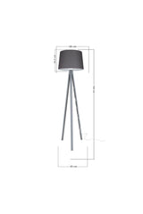 Deco Floor Lamp Gray Leg / Smoked Hat - Swordslife